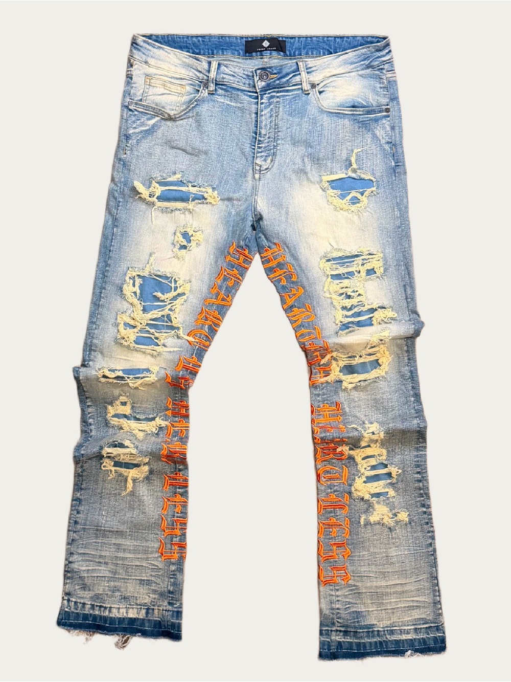 Focus "Heartless" Stacked Denim  Streetwear Jeans Size 36